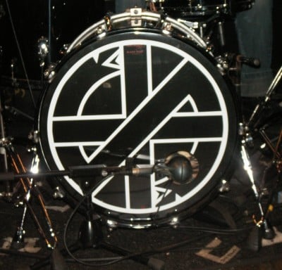 Spike had a special drum head made for his kit for The Last Supper
