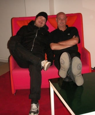 Me and Thomas who interviewed me for the talk, sitting on the talk show sofa.